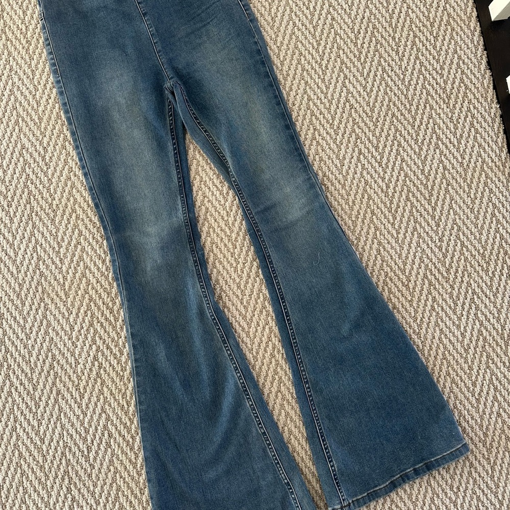 Free People Classic Blue Flared Jeans